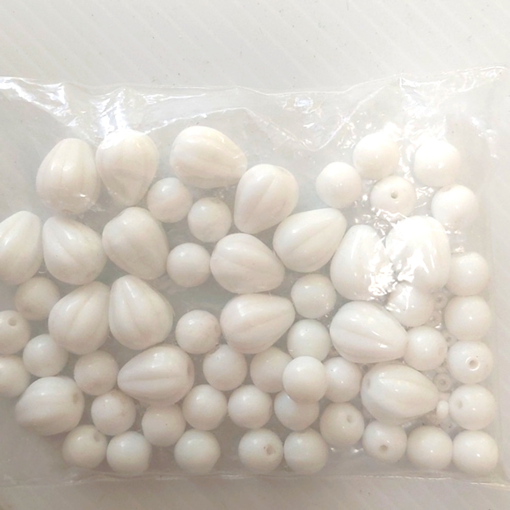 Vintage White Bead Collection.great Condition .